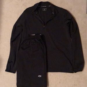 Brooks Running Mens Large Quarter Zip and Running Joggers